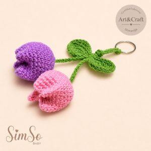 Kvačkan obesek za ključe Tulipan SimSo Bloom