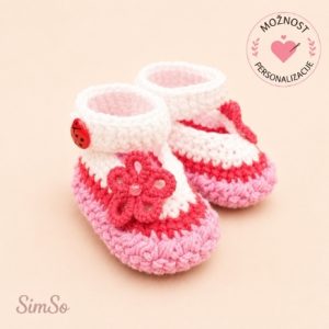 Kvačkani otroški copatki SimSo Blossom Ladybug