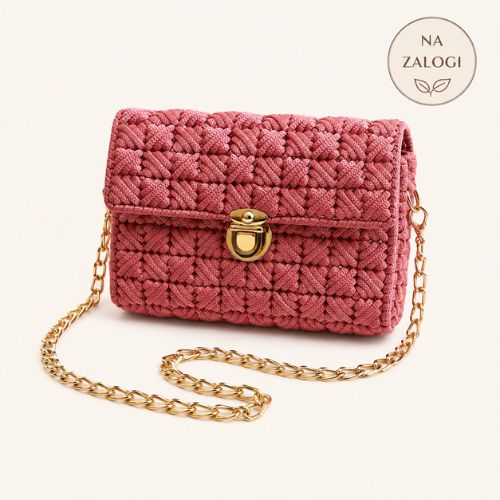 Ročno kvačkana torbica Rose – na zalogi
